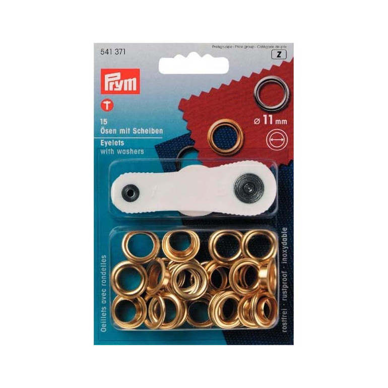 Occhielli con rondelle Vele Oro mm11 - P-541371