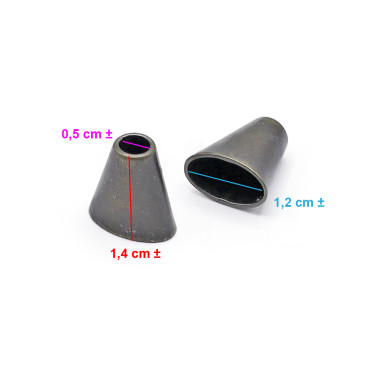 Embout de Cordon Écrasé Laiton - Accessoire de Design | Tessiland