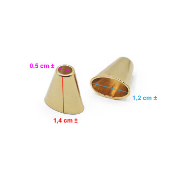 Crushed Gold Cord End - Design Accessory | Tessiland