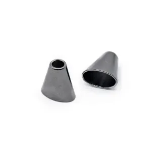 Cone-Shaped Metal End Caps Made in Italy 2 pcs Canna di fucile