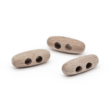 Bottoni Alamaro Legno 30 Naturale 3pz | Tessiland