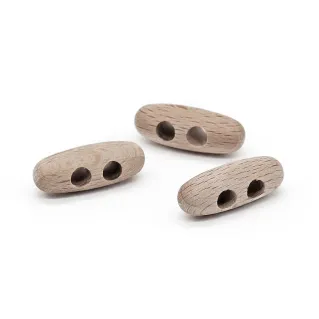 Wooden Toggle Buttons 30mm Naturale