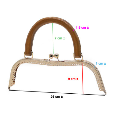 Clic Clac  Iron Wood 26 x 9 cm Gold