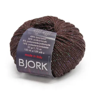 Bjork mélange laine lurex pelote 50g Cioccolato