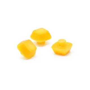 Botones Iridiscente Cubo 3pz Amarillo