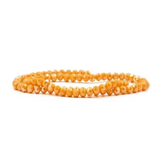 6mm Faceted Glass Crystals for Jewelry A145 mandarino