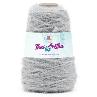 Thai ArethaLux cord for bags with faux fur and lurex 200g Perla