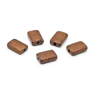 Berenice Stone Effect Resin Beads 5pcs Marrone