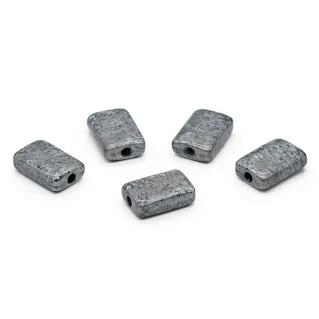 Berenice Stone Effect Resin Beads 5pcs Grigio