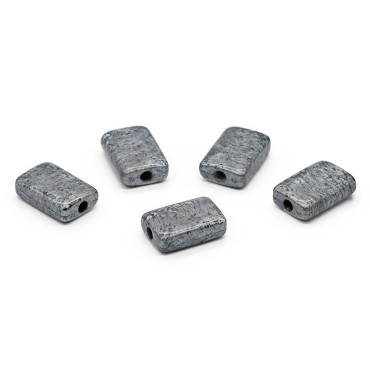 Perle Berenice in pasta di resina effetto pietra 5pz Grigio