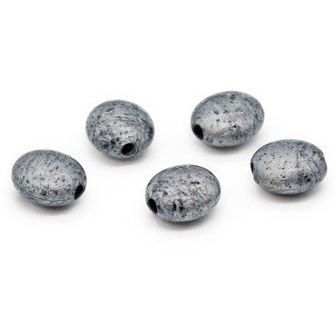 Perle Isotta in pasta di resina effetto pietra 5pz Grigio