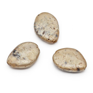 Applicazione Perla Effetto Pietra Irregolare Glenda 3 pz Beige perlato
