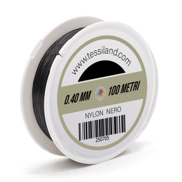 Filo in Nylon per borse e cuciture invisibili Nero