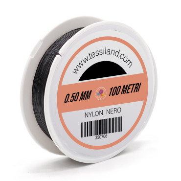 Filo in Nylon per borse e cuciture invisibili Nero