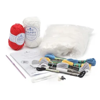 Kit Amigurumi Champiñon Jardinero con detalles bordados | Tessiland