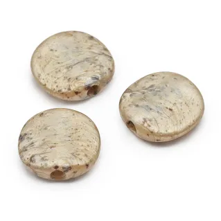Almax Resin Stone Effect Beads 3pcs Beige