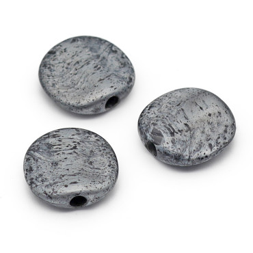 Applicazioni tonde Almax effetto pietra in resina per bijoux 3pz Grigio