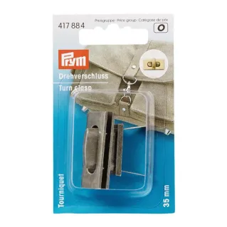 Fermeture à tourniquet rectangulaire double plaque 35x33 mm Prym 1 pz Argento spazzolato