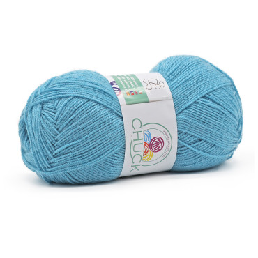 Chuck microfibra di acrilico gomitolo 100g Azzurro