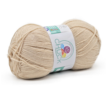 Chuck microfibra de acrílico ovillo 100g Beige