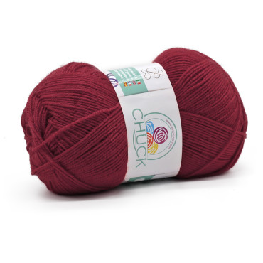 Chuck microfibra de acrílico ovillo 100g Bordeaux