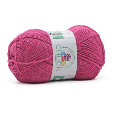Chuck microfibre acrylique pelote 100g Fucsia