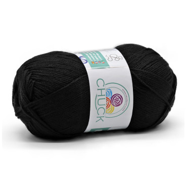 Chuck microfibre acrylique pelote 100g Nero