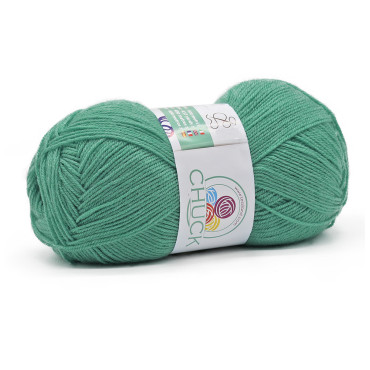 Chuck microfibre acrylique pelote 100g Smeraldo
