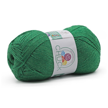 Chuck microfibra de acrílico ovillo 100g Verde bandiera