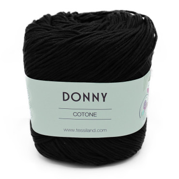Donny puro algodón n3 ovillo 100g Nero