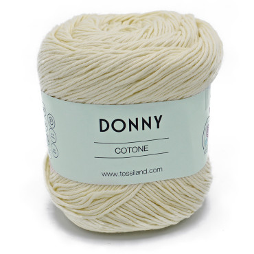 Donny puro cotone n3 gomitolo 100g Panna