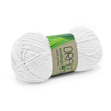 Drake cotone ecologico n3 gomitolo 50g Bianco