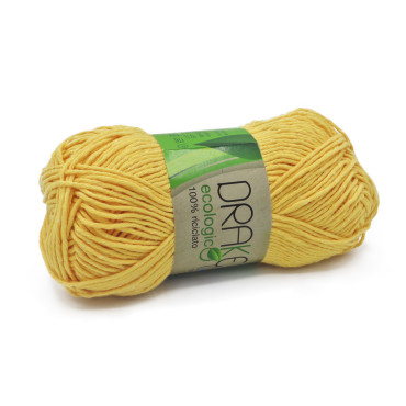 Drake cotone ecologico n3 gomitolo 50g Giallo
