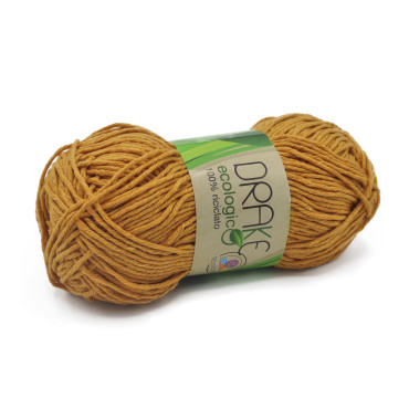Drake algodón ecológico n3 ovillo 50g Senape