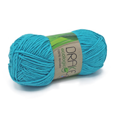 Drake algodón ecológico n3 ovillo 50g Turchese