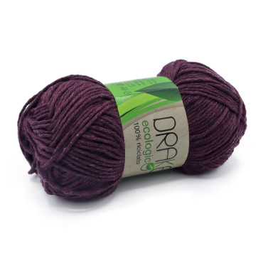 Drake eco recycled cotton n3 yarn ball 50g Viola