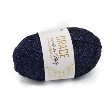 Grace catenella lurex gomitolo 25g Blu