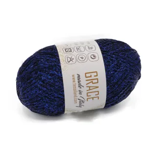 Grace lurex chainette yarn ball 25g Bluette