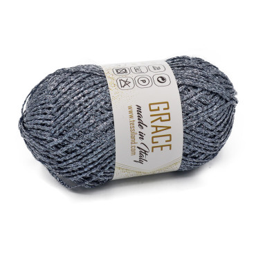 Grace catenella lurex gomitolo 25g Grigio
