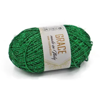 Grace lurex chainette yarn ball 25g Green