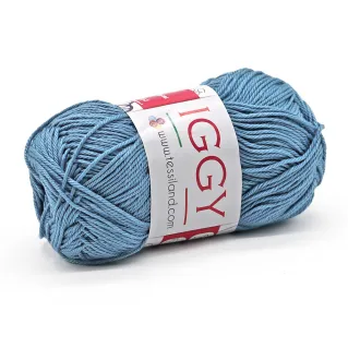 Iggy pur coton mercerisé n 3 pelote 50g Azzurro