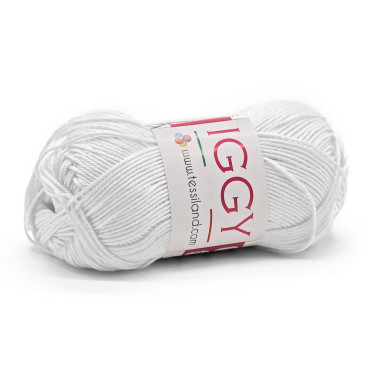 Iggy algodón mercerizado n.3 ovillo 50g Bianco