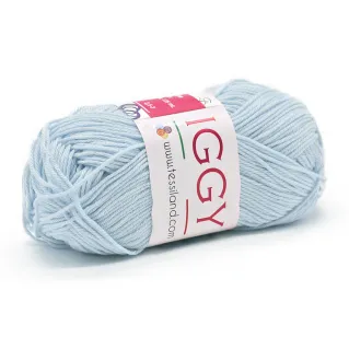 Iggy pure mercerized cotton no 3 50g ball Celeste
