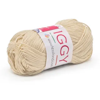 Iggy algodón mercerizado n 3 ovillo 50g Crema