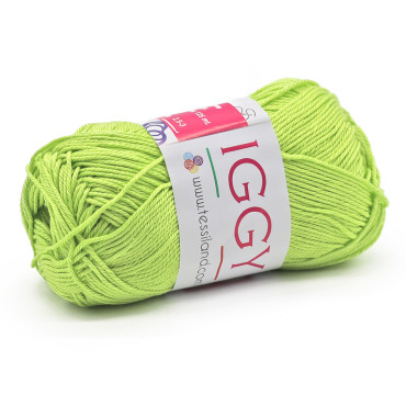 Iggy algodón mercerizado n.3 ovillo 50g Lime