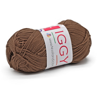 Iggy puro cotone mercerizzato n3 gomitolo 50g Marrone
