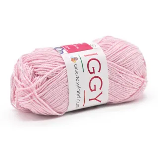 Iggy pur coton mercerisé n 3 pelote 50g Rosa confetto