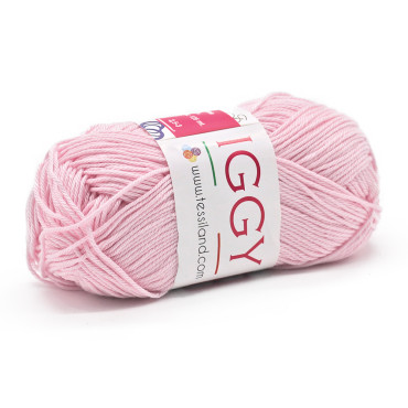 Iggy pur coton mercerisé n°3 pelote 50g Rosa confetto