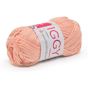 Iggy pur coton mercerisé n°3 pelote 50g Rosa pelle