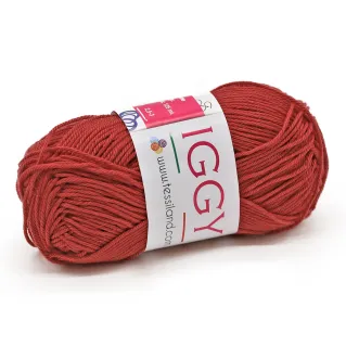 Iggy pure mercerized cotton no 3 50g ball Rosso